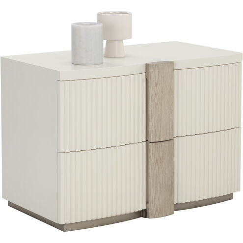 Venetta 34 X 24 inch Cream / Warm Brass Night Stand